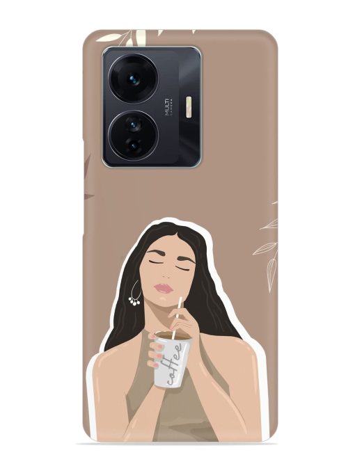 Girl With Coffee Snap Case for Iqoo Z6 Pro Zapvi