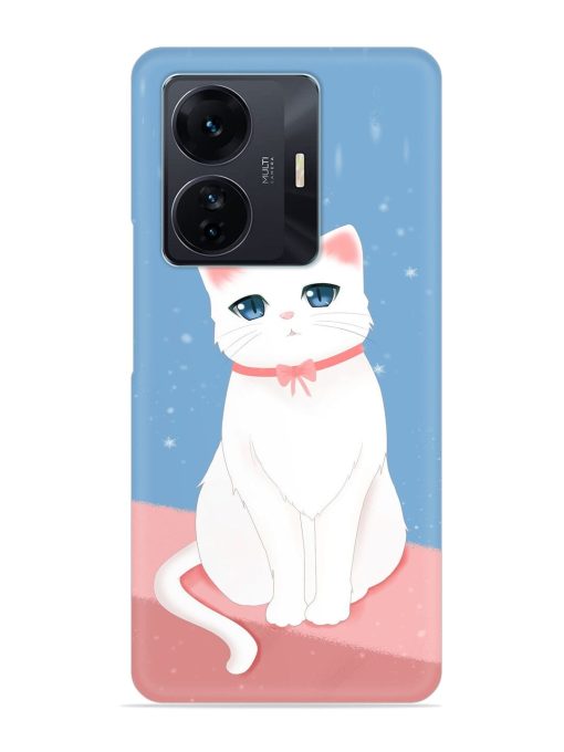 Cute White Cat Snap Case for Iqoo Z6 Pro Zapvi