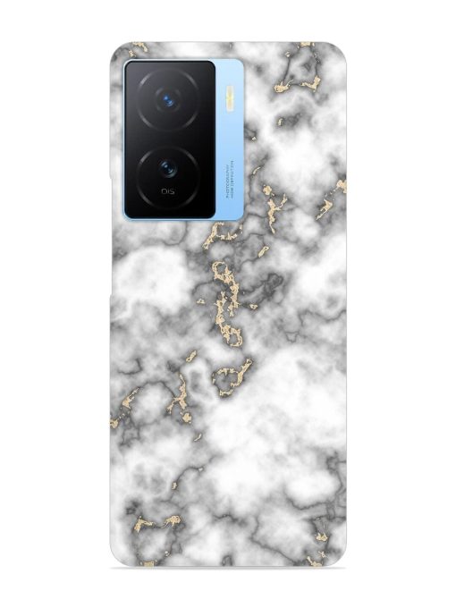 Gray And Gold Marble Snap Case for Iqoo Z7 (5G) Zapvi