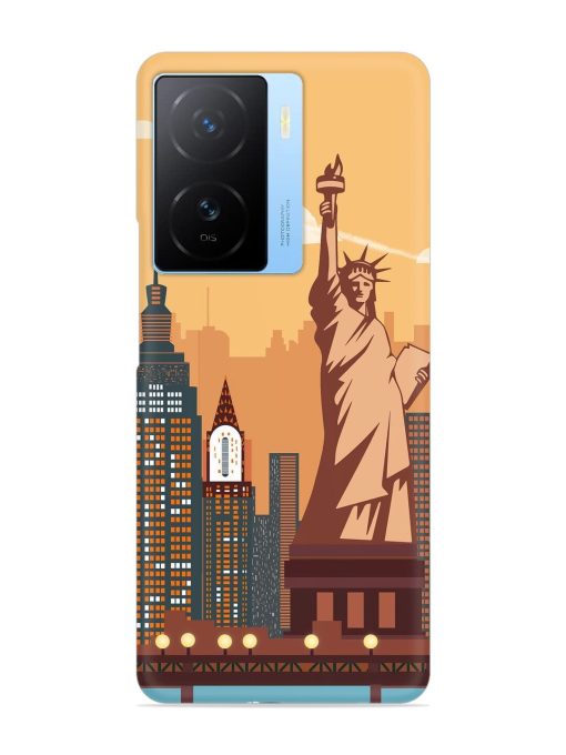 New York Statue Of Liberty Architectural Scenery Snap Case for Iqoo Z7 (5G) Zapvi