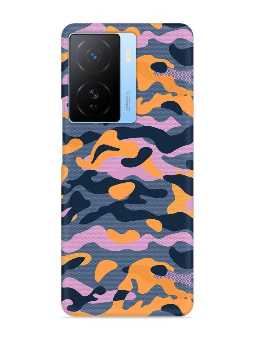 Camouflage Army Military English Orange Art Snap Case for Iqoo Z7 (5G) Zapvi