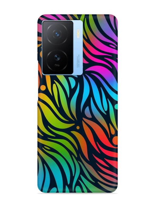 Abstract Leaf Design Snap Case for Iqoo Z7 (5G) Zapvi