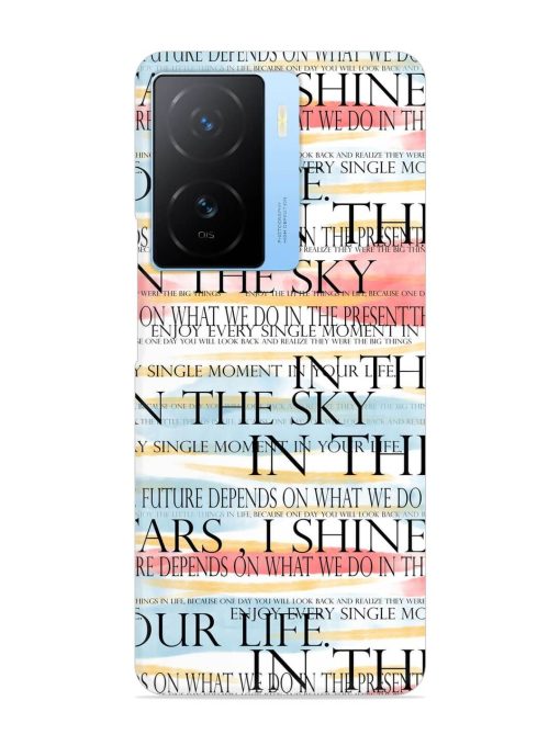 Seamless Slogans Pattern Snap Case for Iqoo Z7 (5G) Zapvi