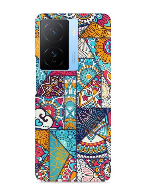 Patchwork Pattern Vintage Snap Case for Iqoo Z7 (5G)