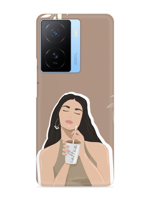 Girl With Coffee Snap Case for Iqoo Z7 (5G)