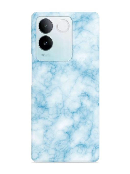 Blue White Natural Marble Snap Case for Iqoo Z7 Pro (5G) Zapvi