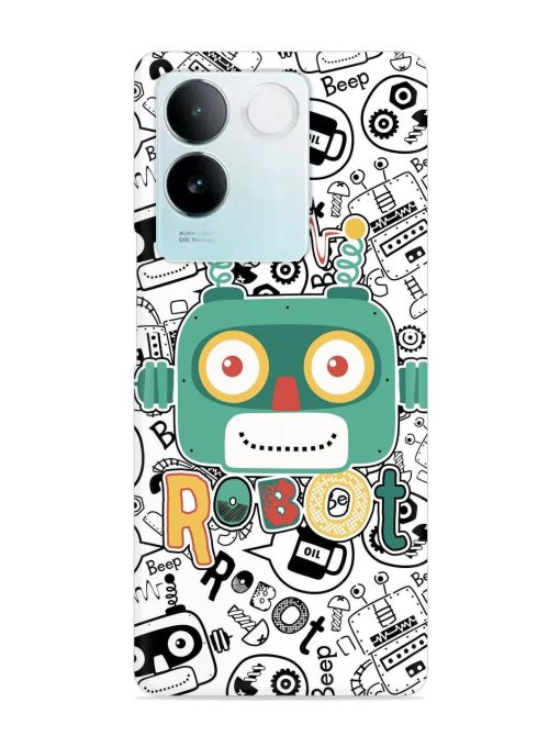 Robot Modern Seamless Pattern Snap Case for Iqoo Z7 Pro (5G) Zapvi