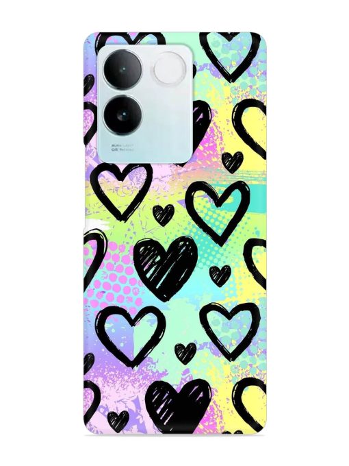 Bright Pattern Hearts Snap Case for Iqoo Z7 Pro (5G)