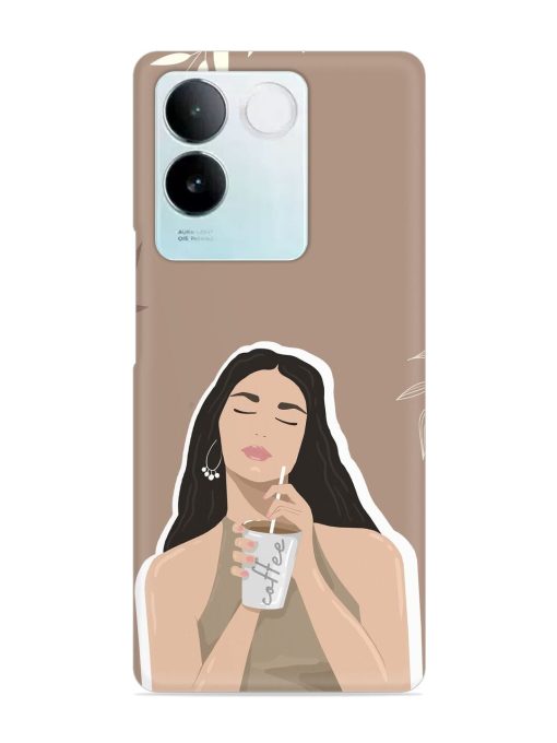 Girl With Coffee Snap Case for Iqoo Z7 Pro (5G)