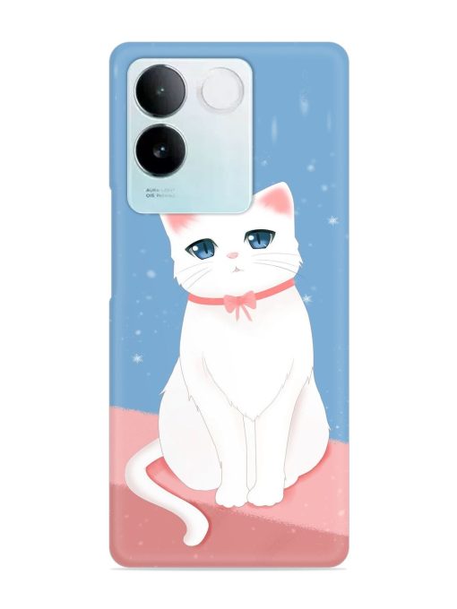 Cute White Cat Snap Case for Iqoo Z7 Pro (5G)