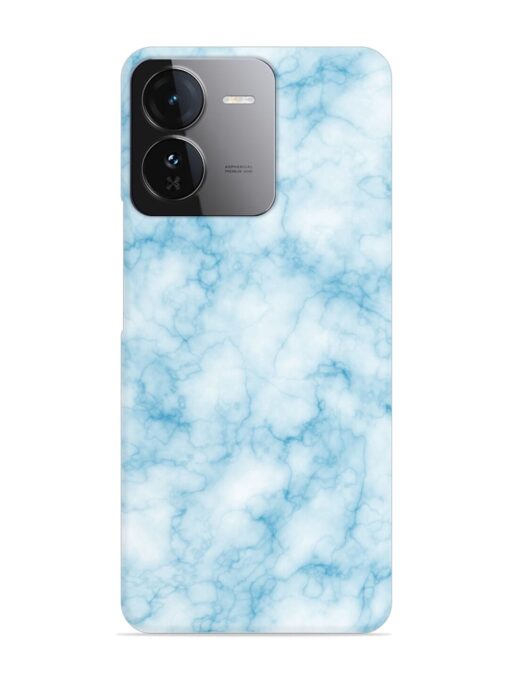 Blue White Natural Marble Snap Case for Iqoo Z9 (5G) Zapvi