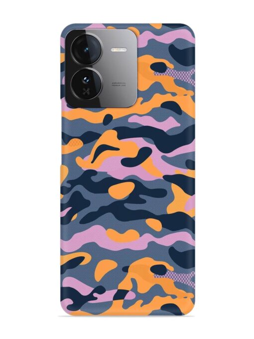 Camouflage Army Military English Orange Art Snap Case for Iqoo Z9 (5G)