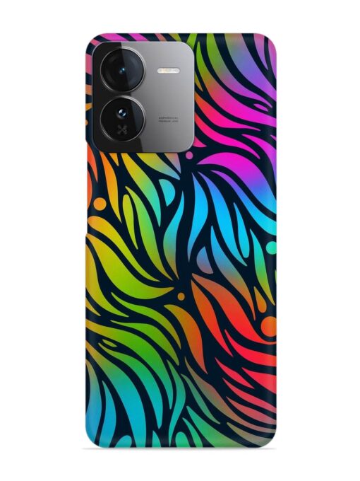 Abstract Leaf Design Snap Case for Iqoo Z9 (5G) Zapvi