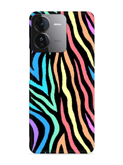 Colorful Abstract Zebra Snap Case for Iqoo Z9 (5G) Zapvi