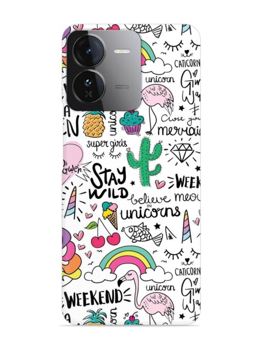 Unicorn Ice Cream Snap Case for Iqoo Z9 (5G) Zapvi