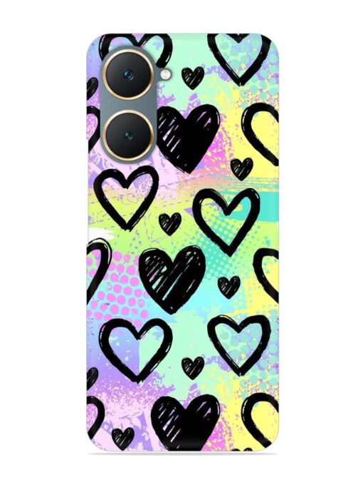 Bright Pattern Hearts Snap Case for Iqoo Z9 Lite (5G) Zapvi