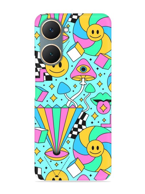 Trippy Rainbow 60S Snap Case for Iqoo Z9 Lite (5G) Zapvi