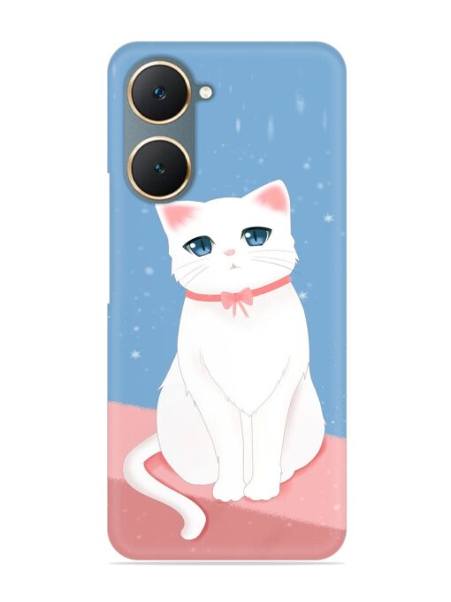 Cute White Cat Snap Case for Iqoo Z9 Lite (5G) Zapvi