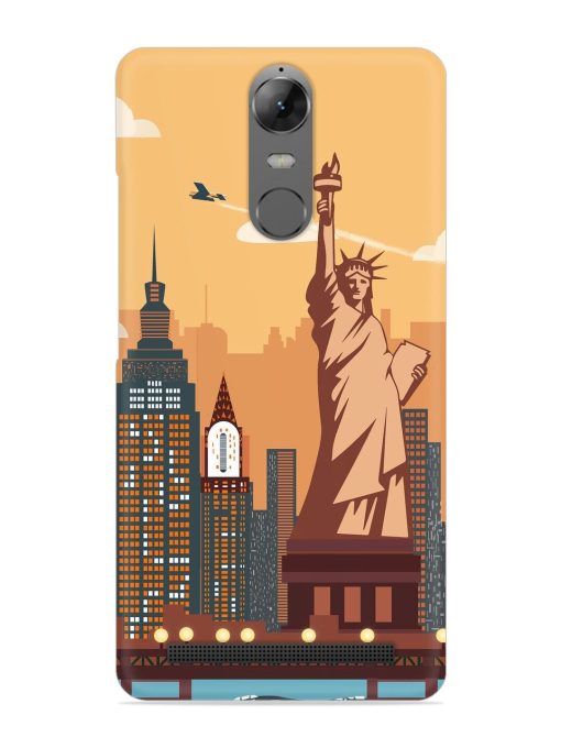 New York Statue Of Liberty Architectural Scenery Snap Case for Lenovo K5 Note Zapvi