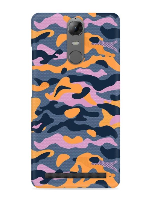 Camouflage Army Military English Orange Art Snap Case for Lenovo K5 Note Zapvi