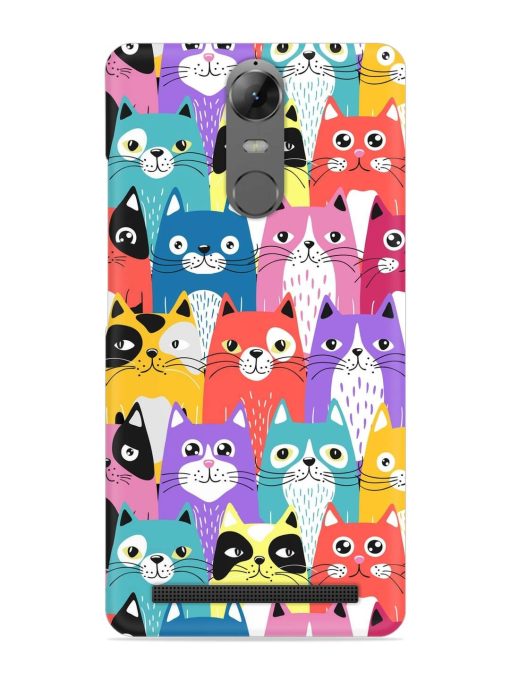 Funny Cartoon Cats Snap Case for Lenovo K5 Note Zapvi