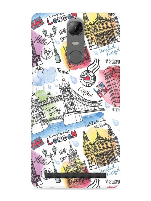 Vector London Landmark Snap Case for Lenovo K5 Note Zapvi