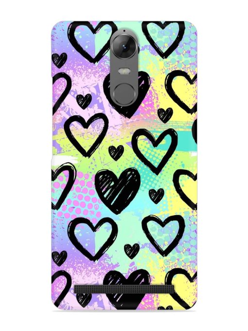 Bright Pattern Hearts Snap Case for Lenovo K5 Note Zapvi