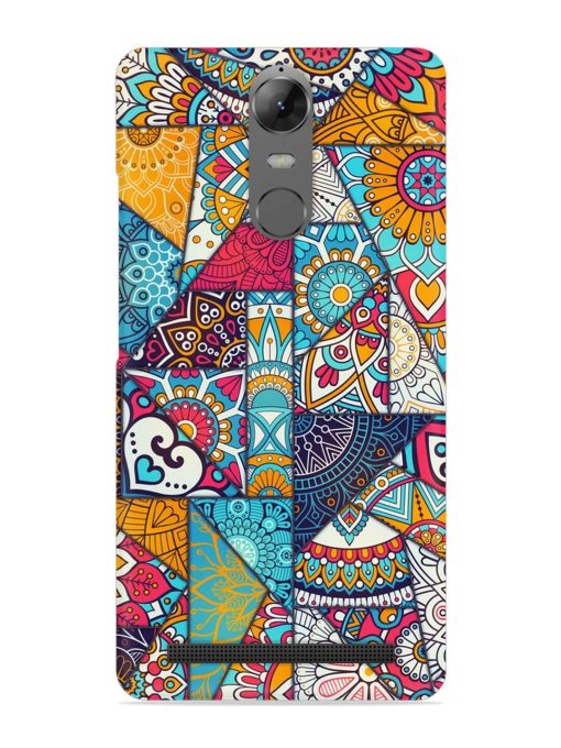 Patchwork Pattern Vintage Snap Case for Lenovo K5 Note Zapvi