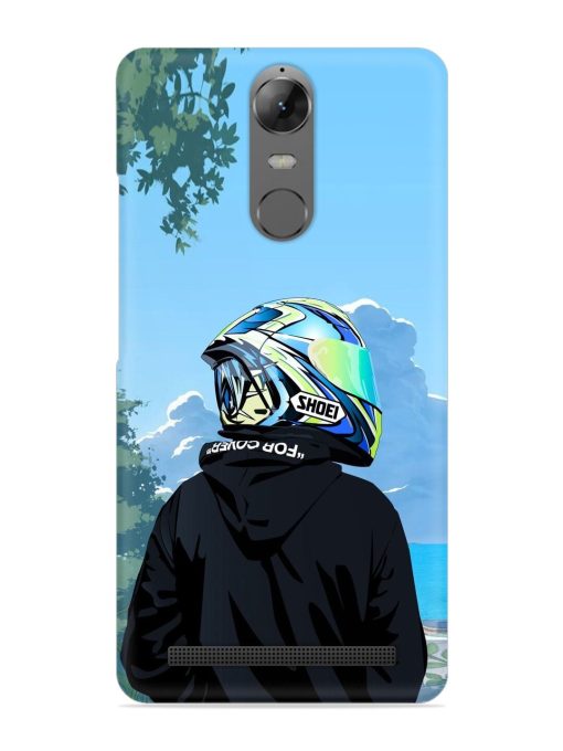 Rider With Helmet Snap Case for Lenovo K5 Note Zapvi