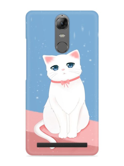 Cute White Cat Snap Case for Lenovo K5 Note