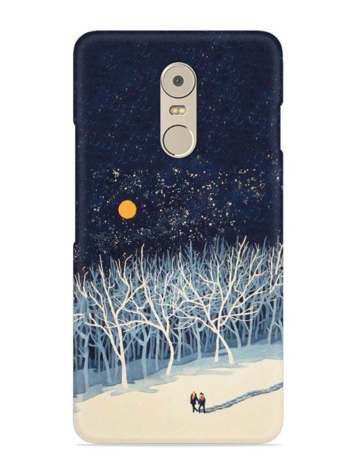 Full Moon Snowshoe Tour Snap Case for Lenovo K6 Note Zapvi