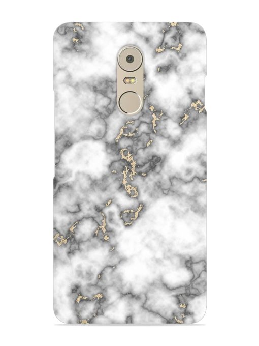 Gray And Gold Marble Snap Case for Lenovo K6 Note Zapvi