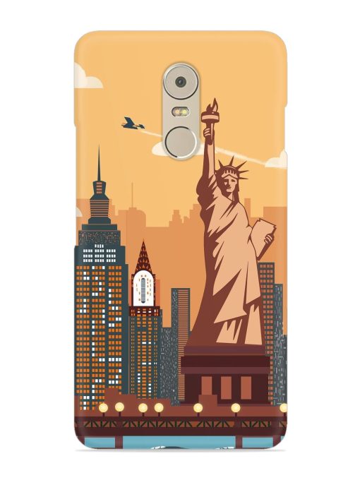 New York Statue Of Liberty Architectural Scenery Snap Case for Lenovo K6 Note Zapvi