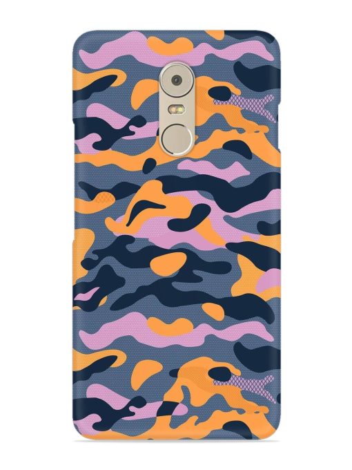 Camouflage Army Military English Orange Art Snap Case for Lenovo K6 Note Zapvi