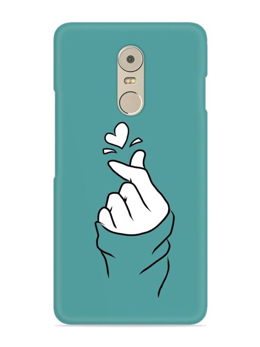 Korean Heart Sign Art Snap Case for Lenovo K6 Note Zapvi