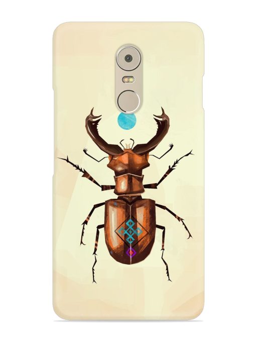 Stag Beetle Vector Snap Case for Lenovo K6 Note Zapvi