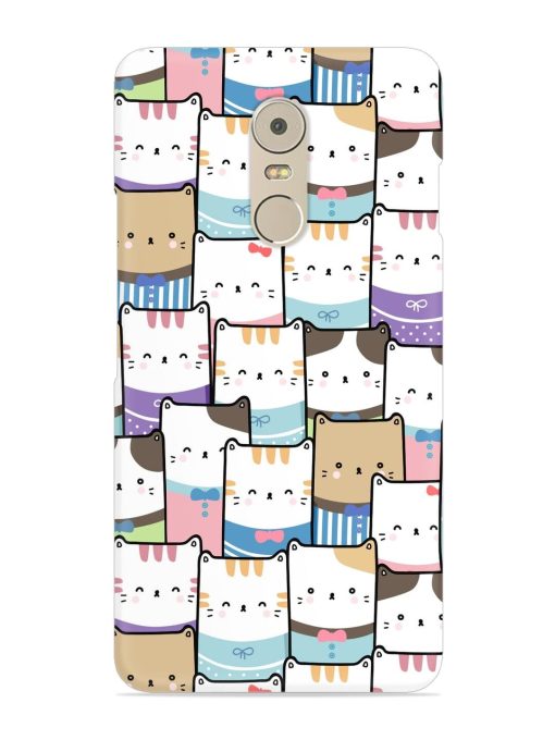 Cute Adorable Cat Snap Case for Lenovo K6 Note Zapvi