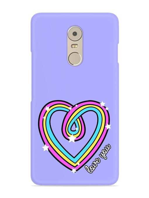 Colorful Rainbow Heart Snap Case for Lenovo K6 Note