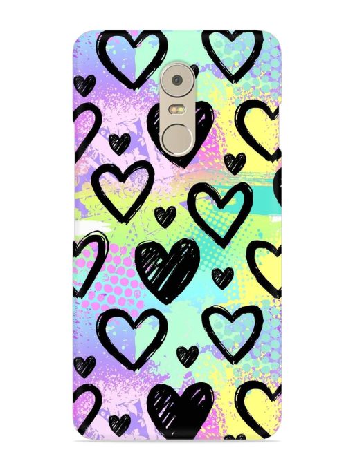 Bright Pattern Hearts Snap Case for Lenovo K6 Note