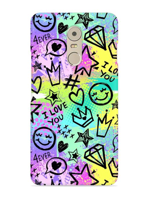 Bright Seamless Pattern Snap Case for Lenovo K6 Note Zapvi