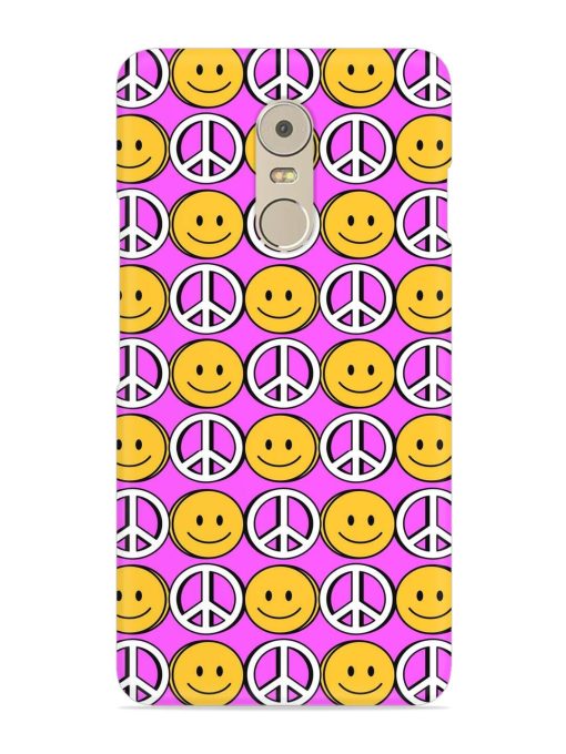 Smiley Face Peace Snap Case for Lenovo K6 Note Zapvi