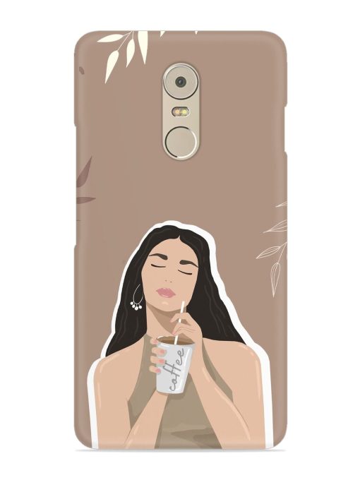 Girl With Coffee Snap Case for Lenovo K6 Note Zapvi