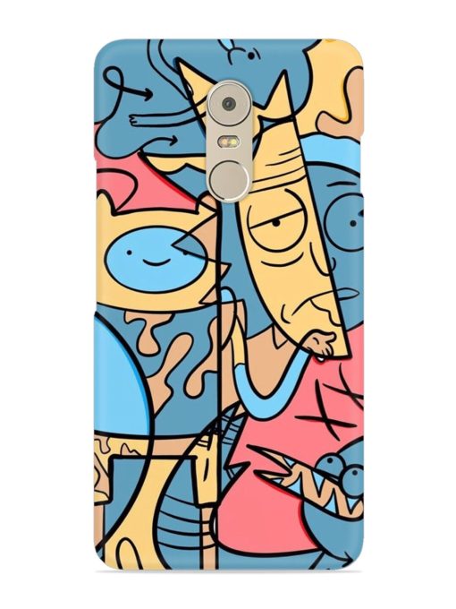 Silly Face Doodle Snap Case for Lenovo K6 Note Zapvi