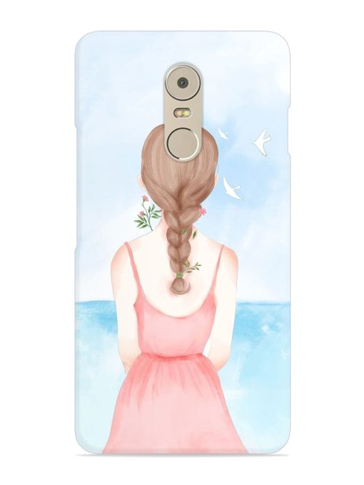 Watercolor Girl Vector Snap Case for Lenovo K6 Note Zapvi