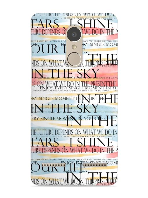 Seamless Slogans Pattern Snap Case for Lenovo K6 Power