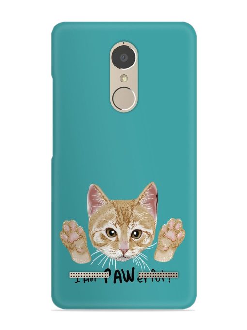 Typography Slogan Cat Snap Case for Lenovo K6 Power Zapvi