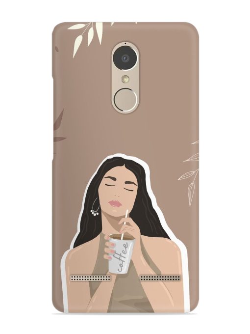 Girl With Coffee Snap Case for Lenovo K6 Power Zapvi