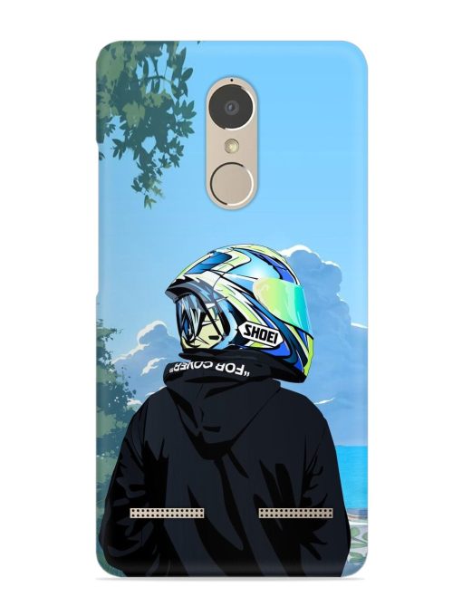 Rider With Helmet Snap Case for Lenovo K6 Power Zapvi