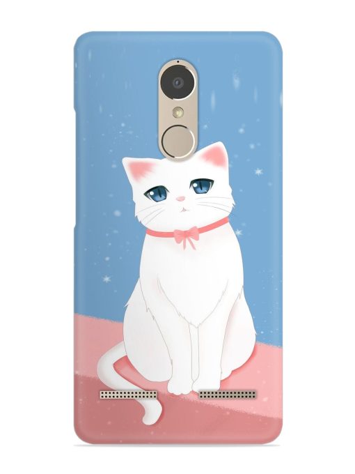 Cute White Cat Snap Case for Lenovo K6 Power Zapvi