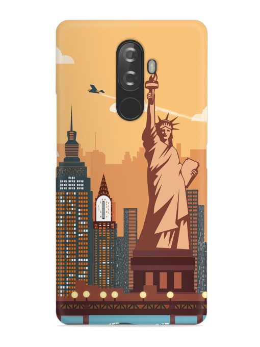 New York Statue Of Liberty Architectural Scenery Snap Case for Lenovo K8 Note Zapvi